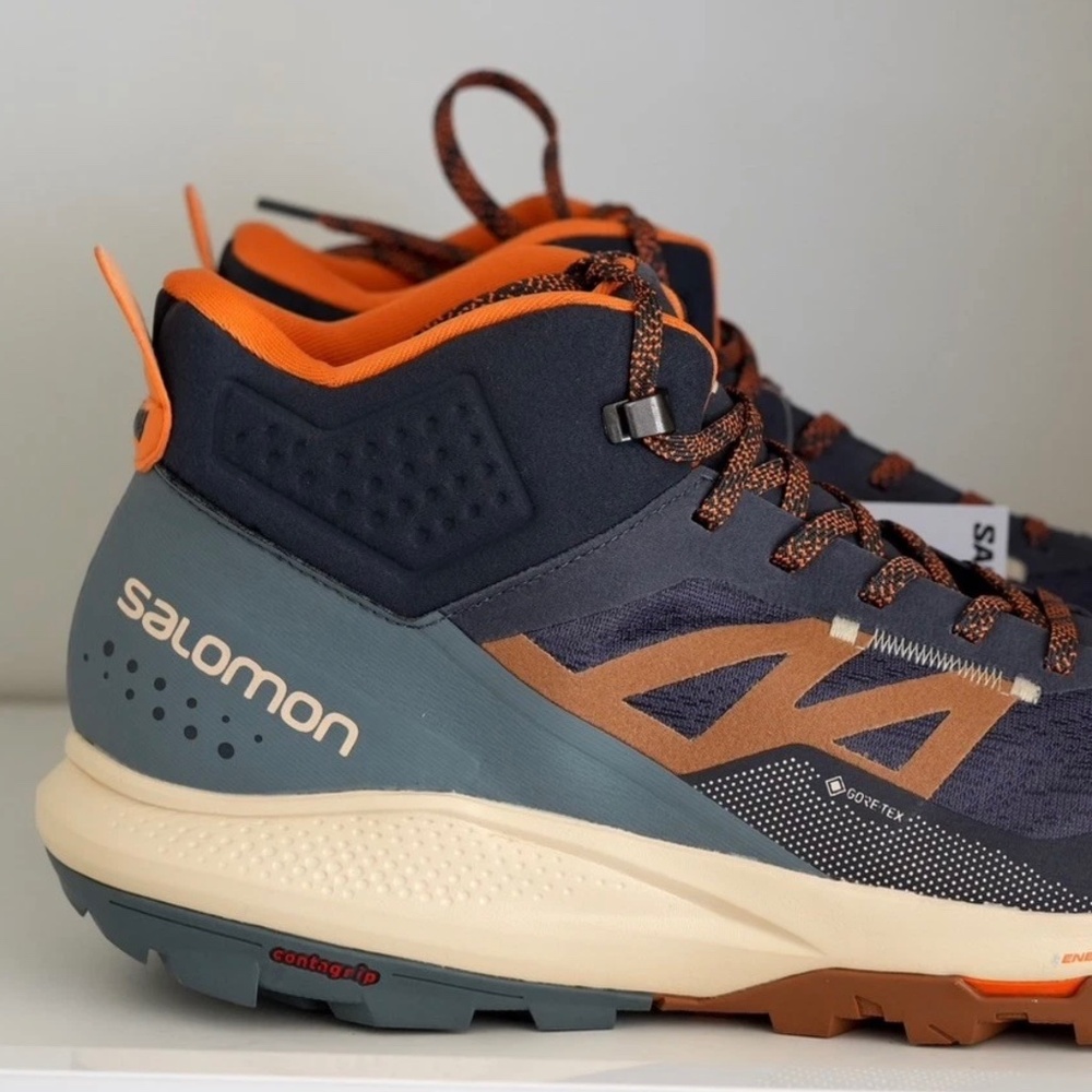 Salomon Mens Blue Mesh Lightweight Outpulse Mid Gore-Tex Hiking Boots US 11.5